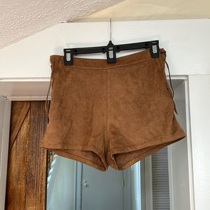 Suede shorts